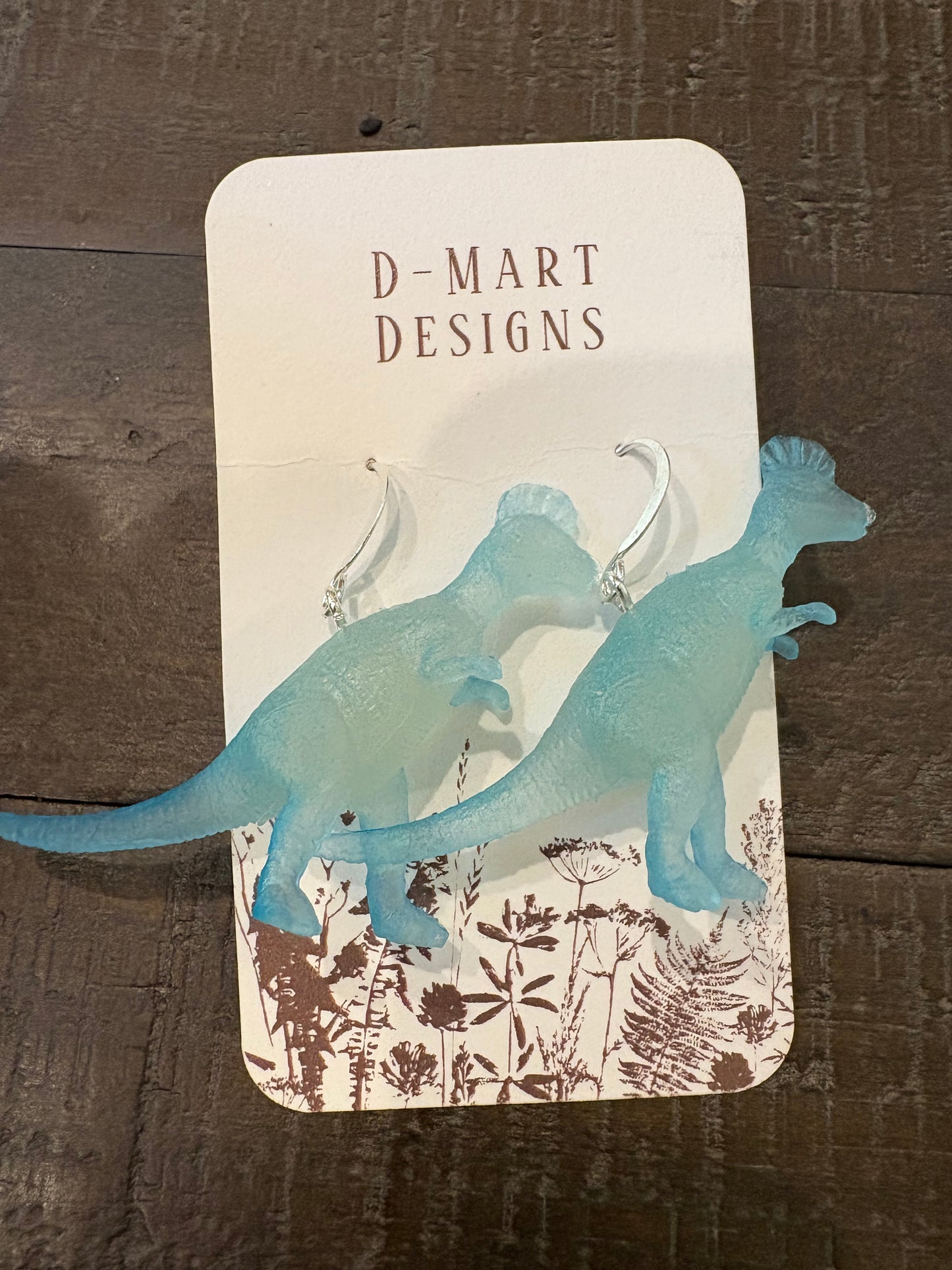 Blue Dino earrings