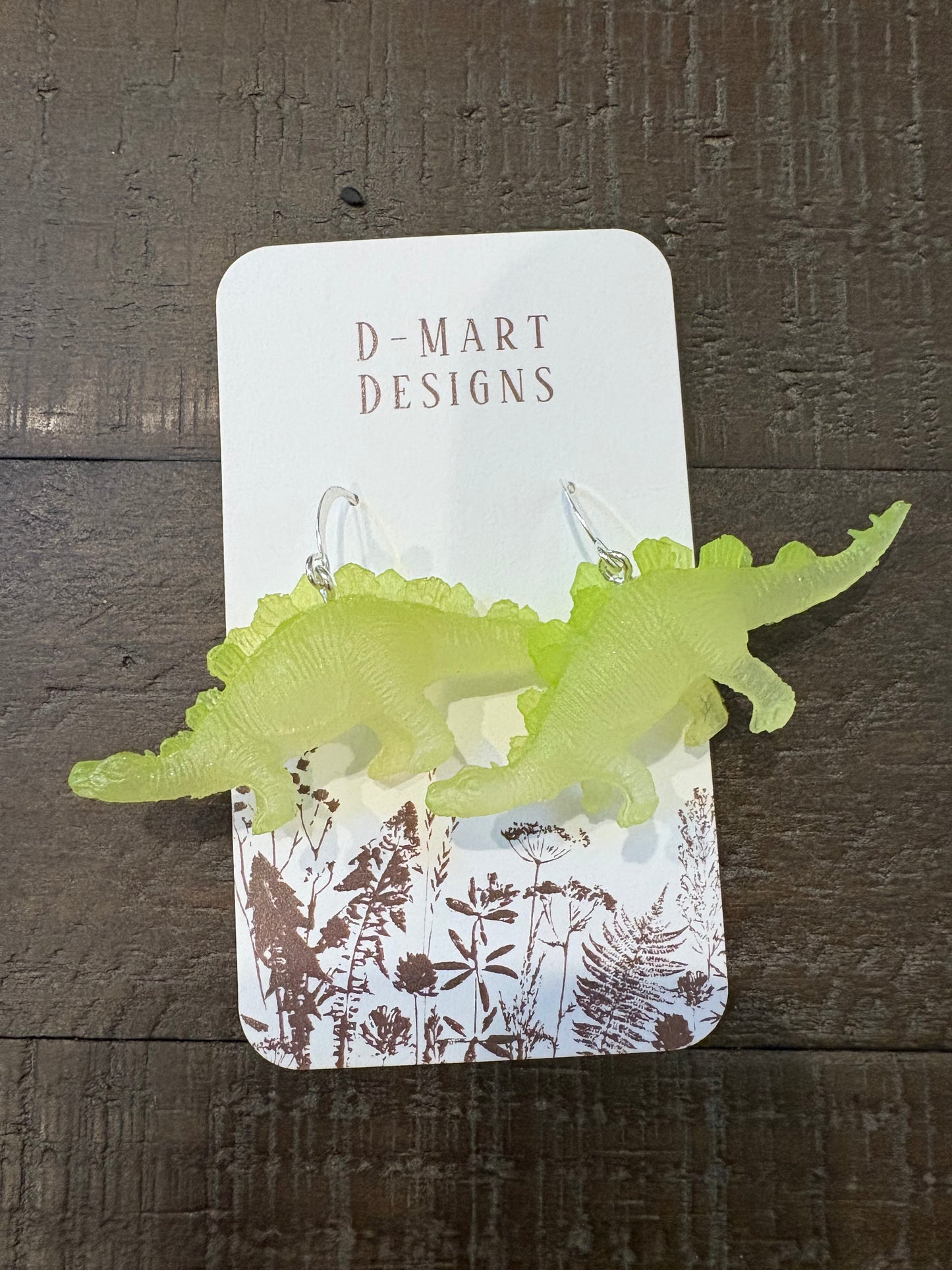 Green Dino earrings