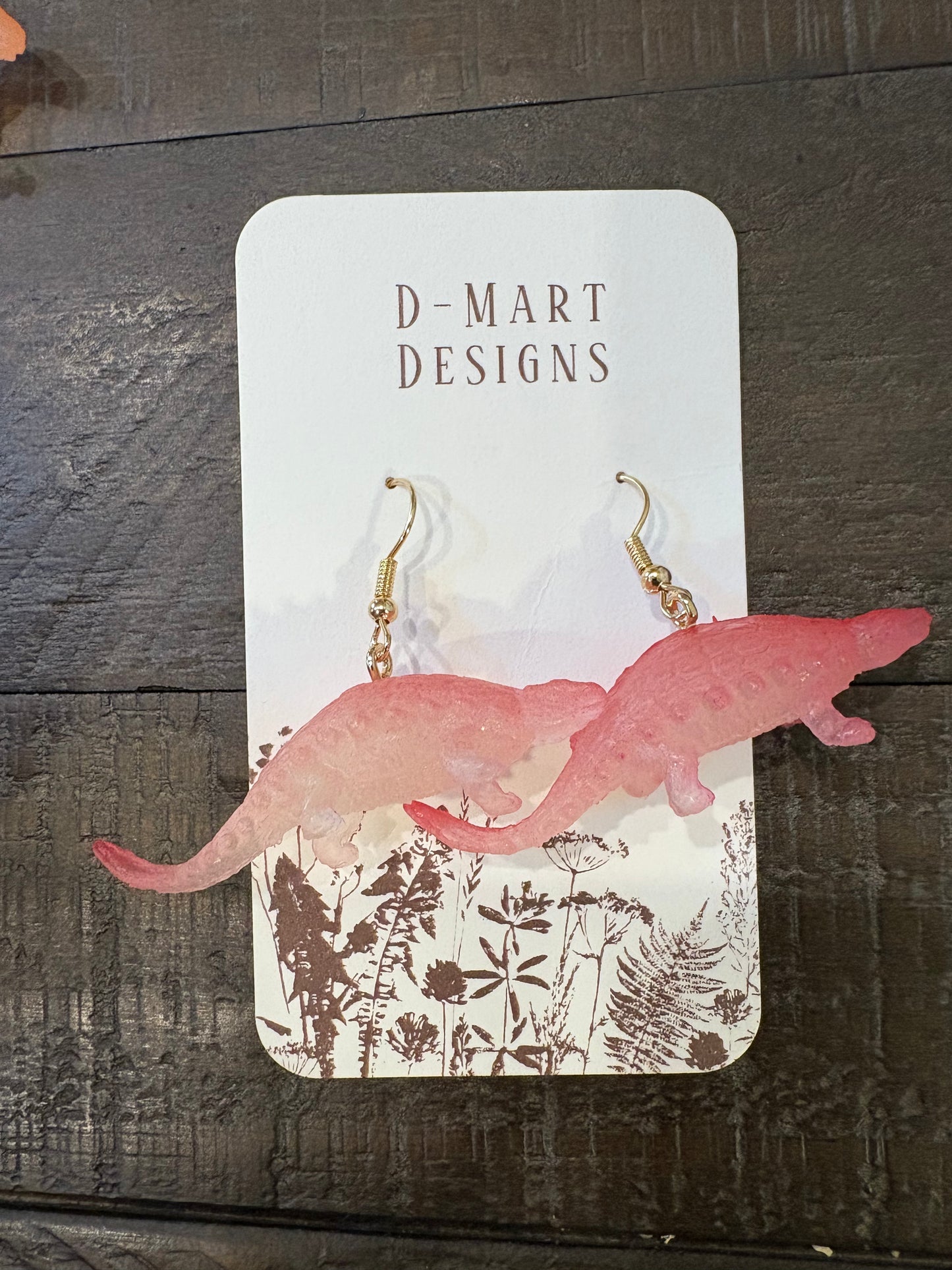 Red Dino Earrings