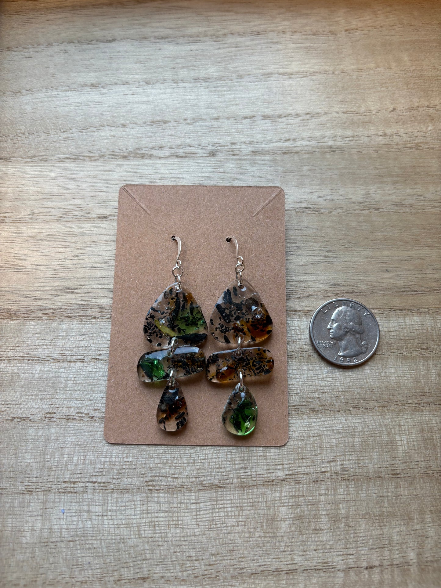 Sea Glass and Sand Earrings