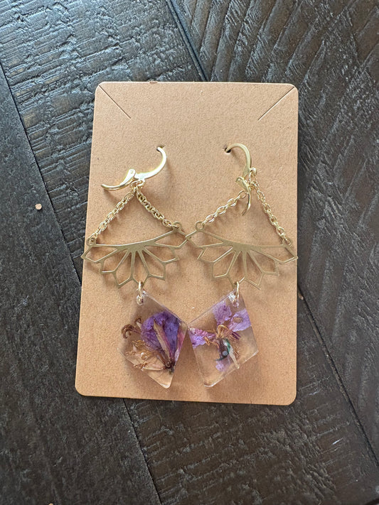 Fireweed Lotus Earrings