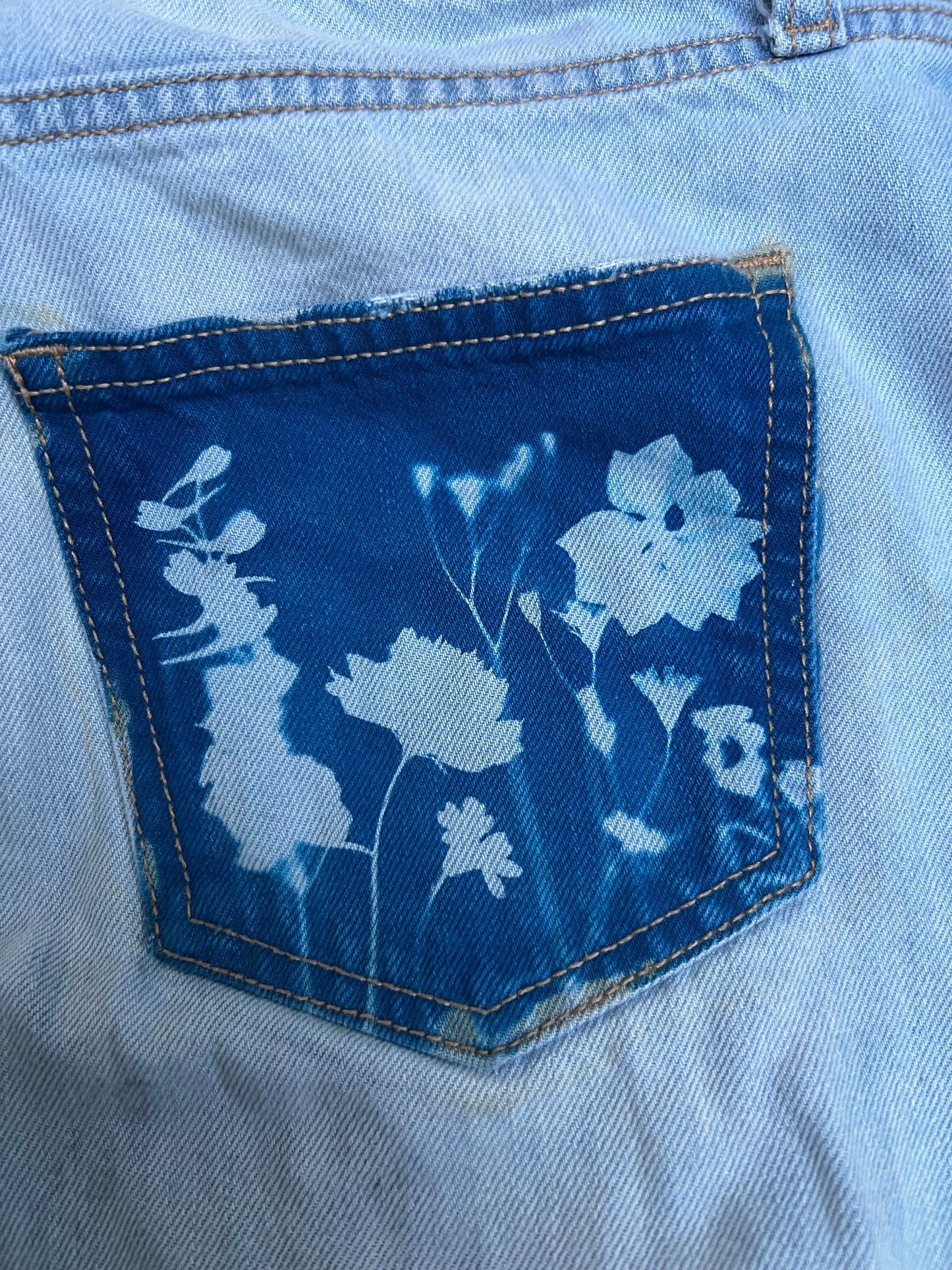 Cyanotyped Back Pockets