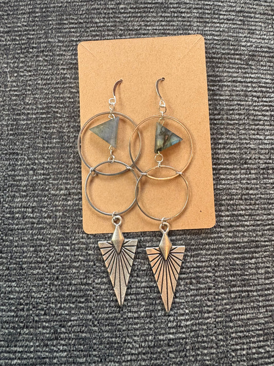 Geometric Labadorite Earrings