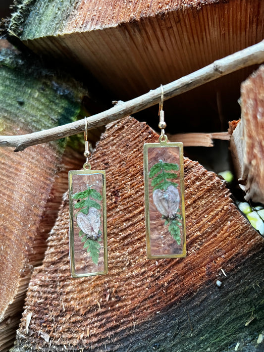 Alaska Wild Botanical Heart Earrings