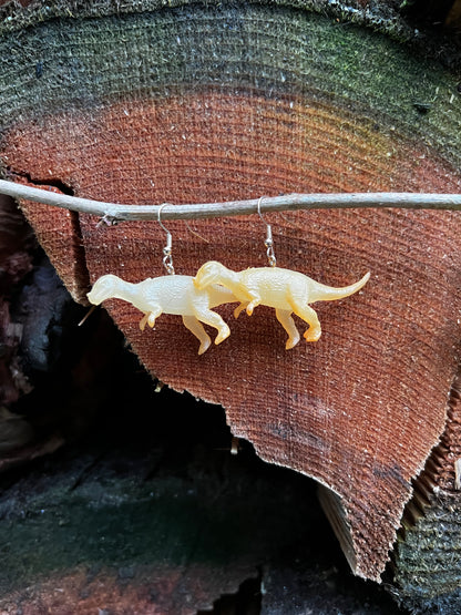 Light Orange Dinosaur Earrings