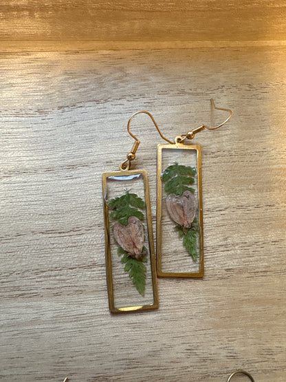 Alaska Wild Botanical Heart Earrings