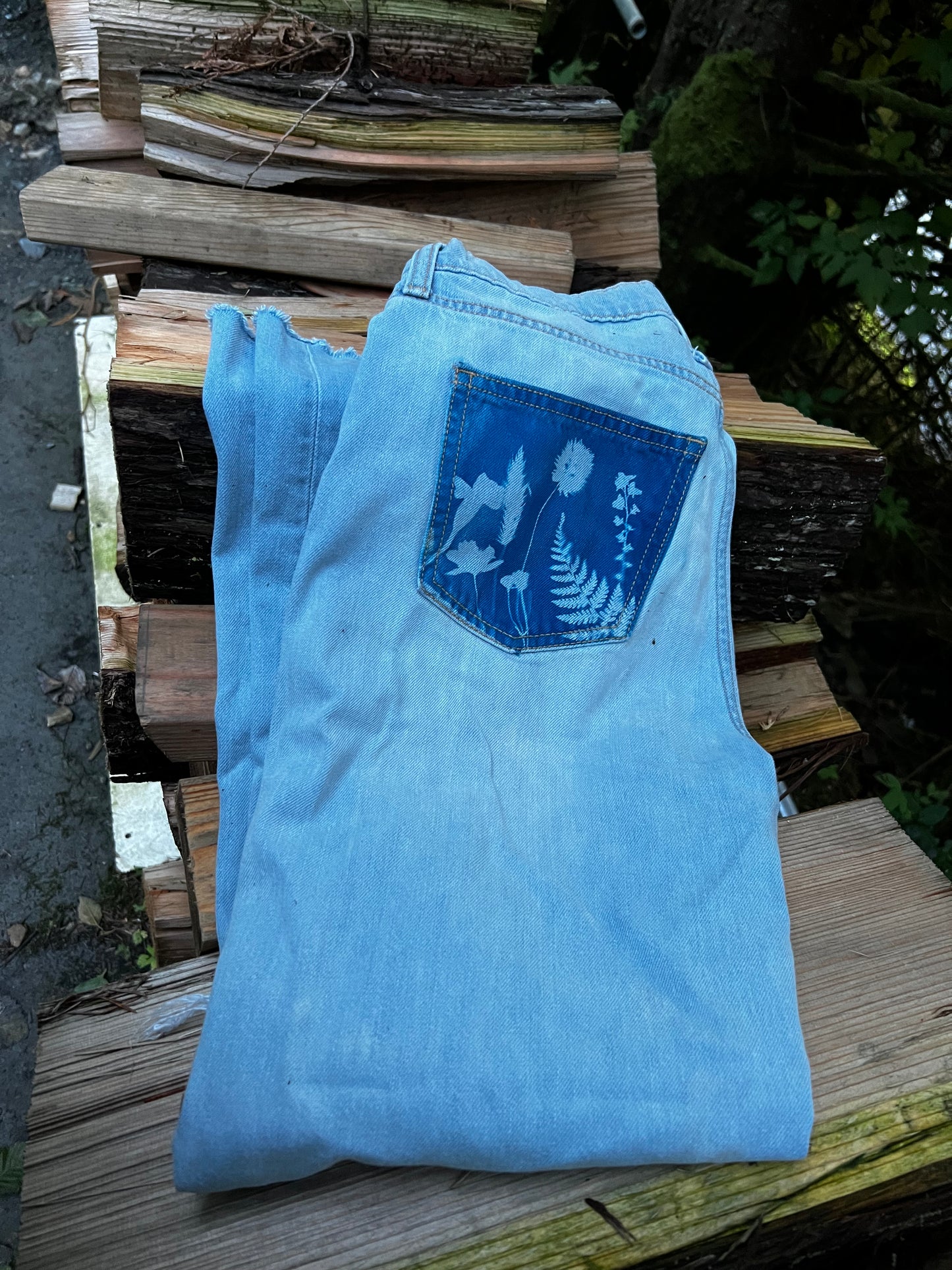 Cyanotyped Back Pockets