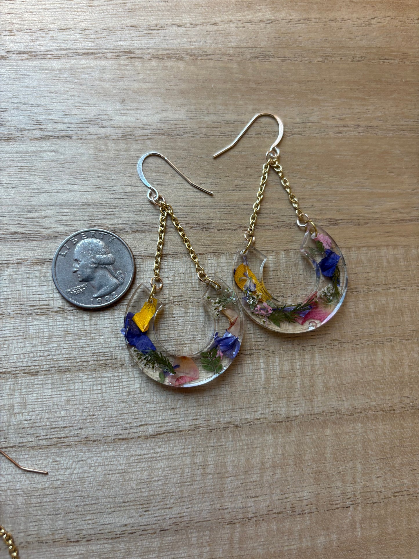 Mixed Flowers and Ferns Earrings