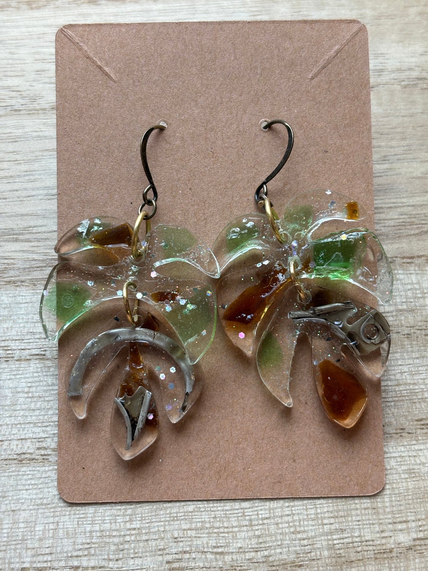 Sea Glass & Beach Trash Earrings