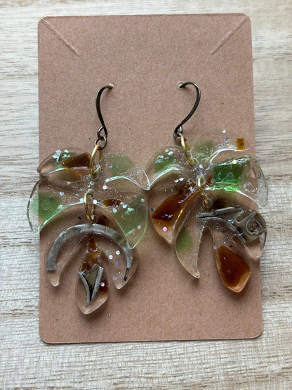 Sea Glass & Beach Trash Earrings